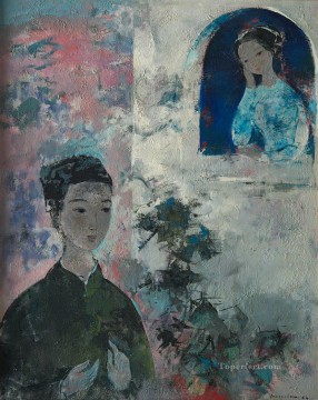 Asian Painting - VCD Watching out of Window Asian